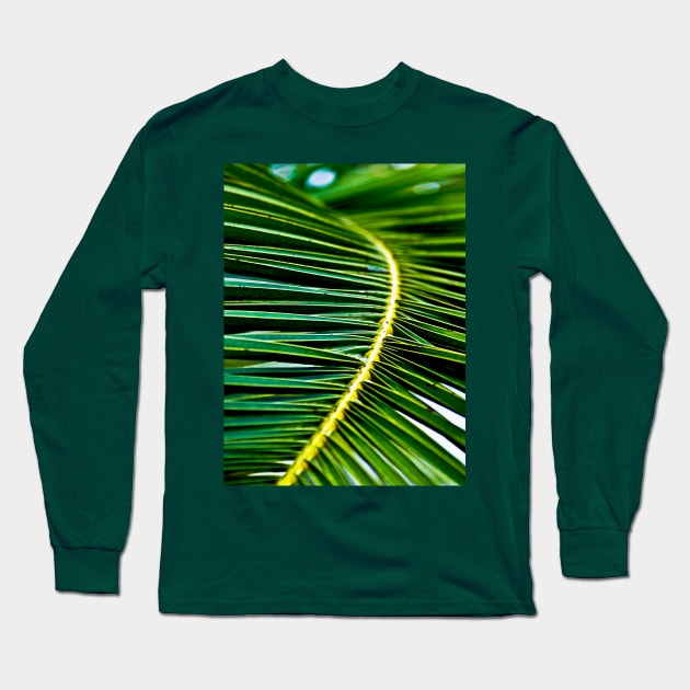 GREEN PALM POETRY Long Sleeve T-Shirt by SILVA_CAPITANA